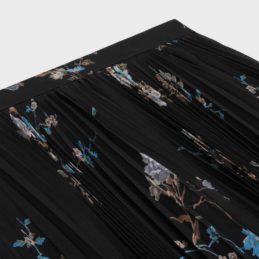 îmbrăcăminte ro CELINE femei fusta cu pliuri sunburst din georgette de matase 8R6R60808