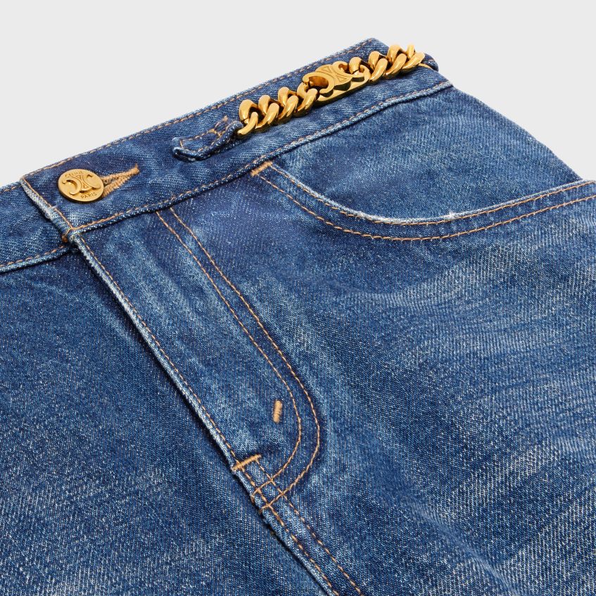 îmbrăcăminte ro CELINE femei fusta mini din denim 8R6R60824