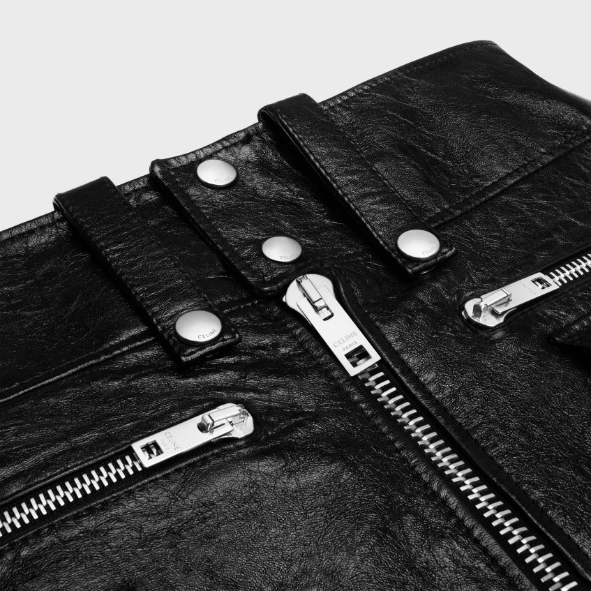 îmbrăcăminte ro CELINE femei fusta mini din piele moale de miel 8R6R60556