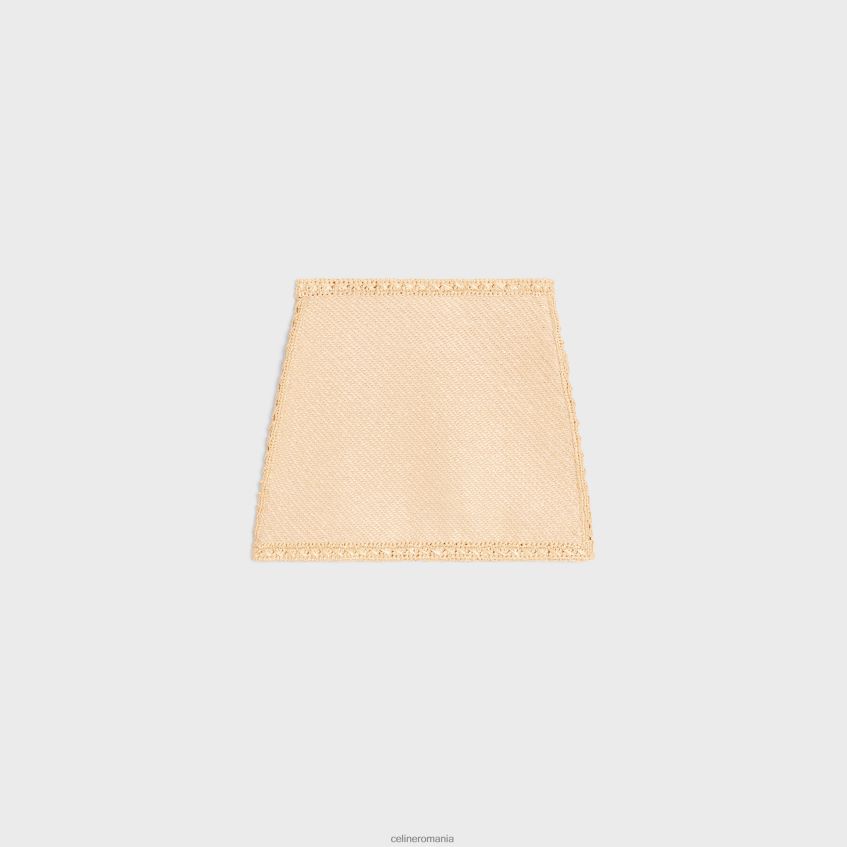 îmbrăcăminte ro CELINE femei fusta mini din rafie crosetata 8R6R60819