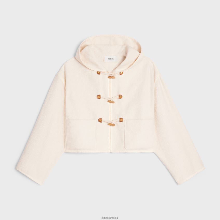 îmbrăcăminte ro CELINE femei cardigan duffle din bumbac tweed 8R6R60696