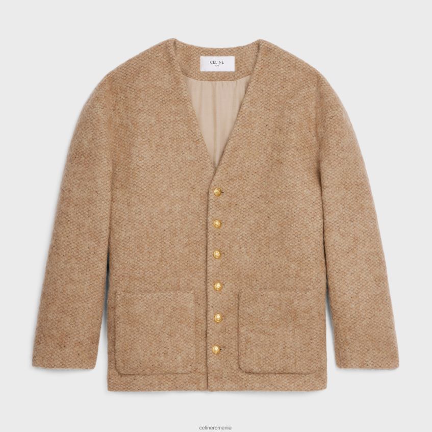 îmbrăcăminte ro CELINE femei cardigan supradimensionat din lana de alpaca 8R6R60694