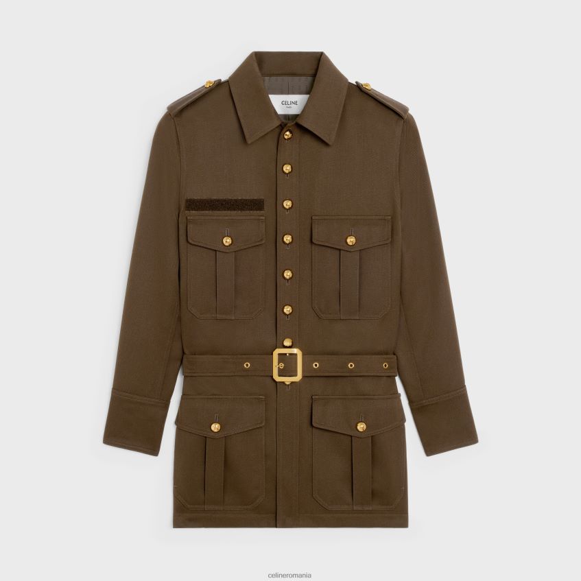 îmbrăcăminte ro CELINE femei geaca saharienne din lana diagonala 8R6R60698