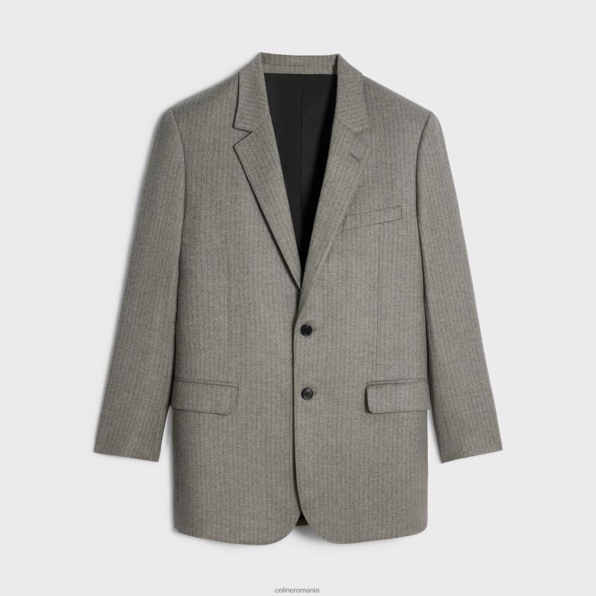 îmbrăcăminte ro CELINE femei jachetă Tommy din flanel cu dungi 8R6R60574