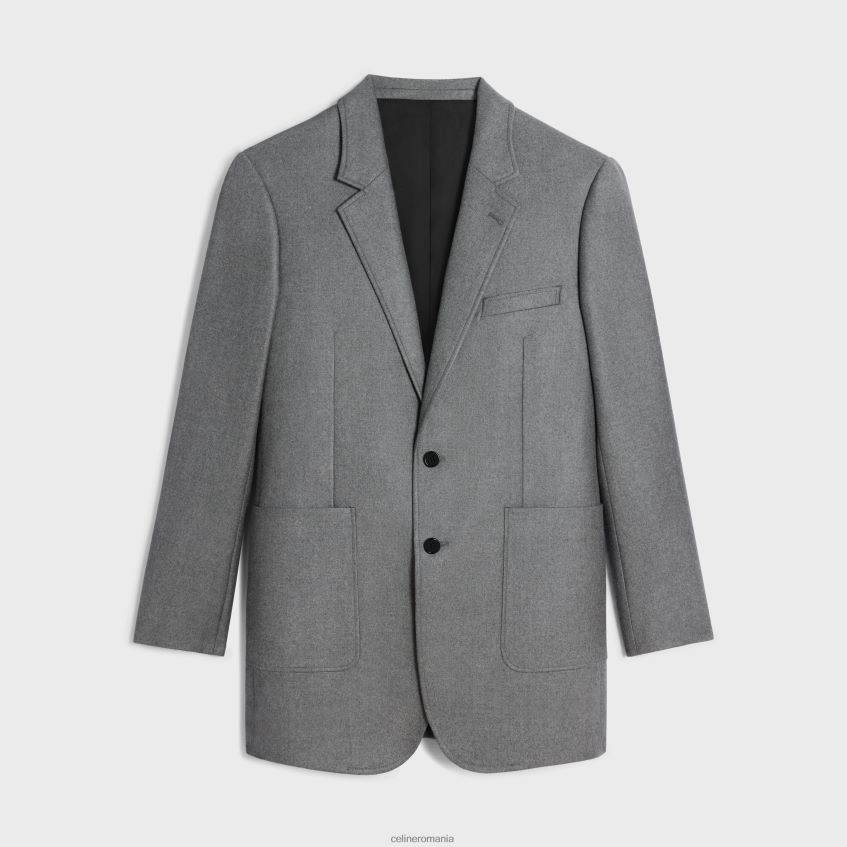 îmbrăcăminte ro CELINE femei jachetă Tommy din flanel de cașmir 8R6R60575