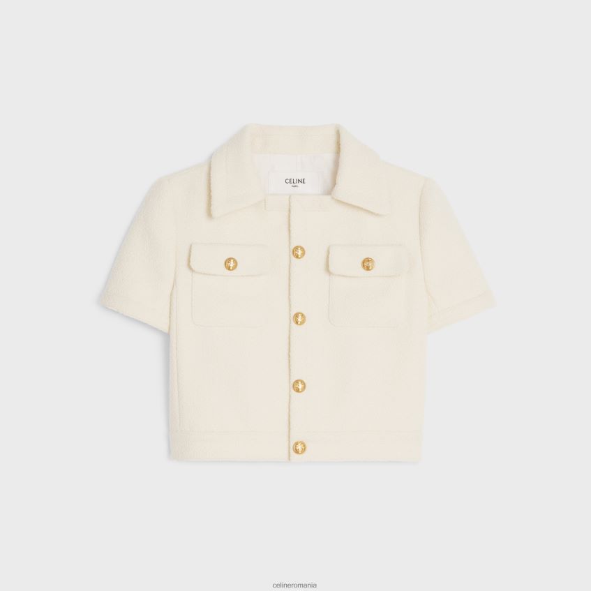 îmbrăcăminte ro CELINE femei jachetă chelsea decupată din tweed 8R6R60736