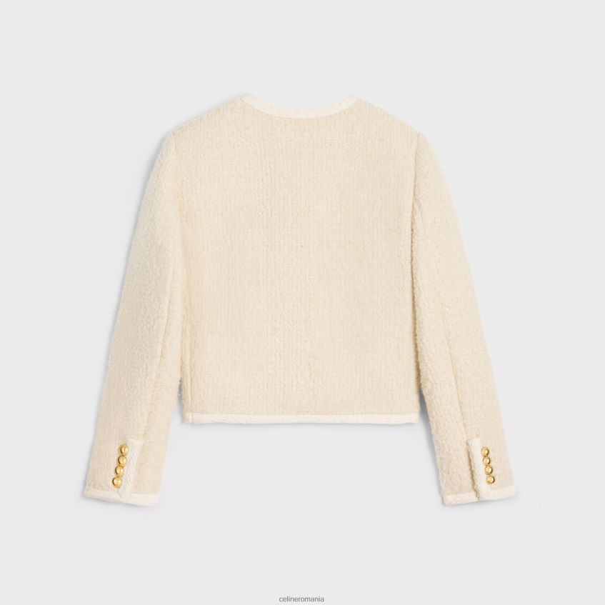 îmbrăcăminte ro CELINE femei jachetă chelsea din cașmir bouclette natte 8R6R60555