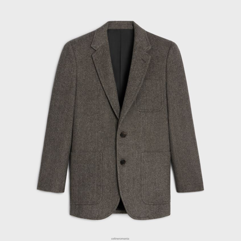 îmbrăcăminte ro CELINE femei jachetă clasică din cașmir în formă de oase 8R6R60628