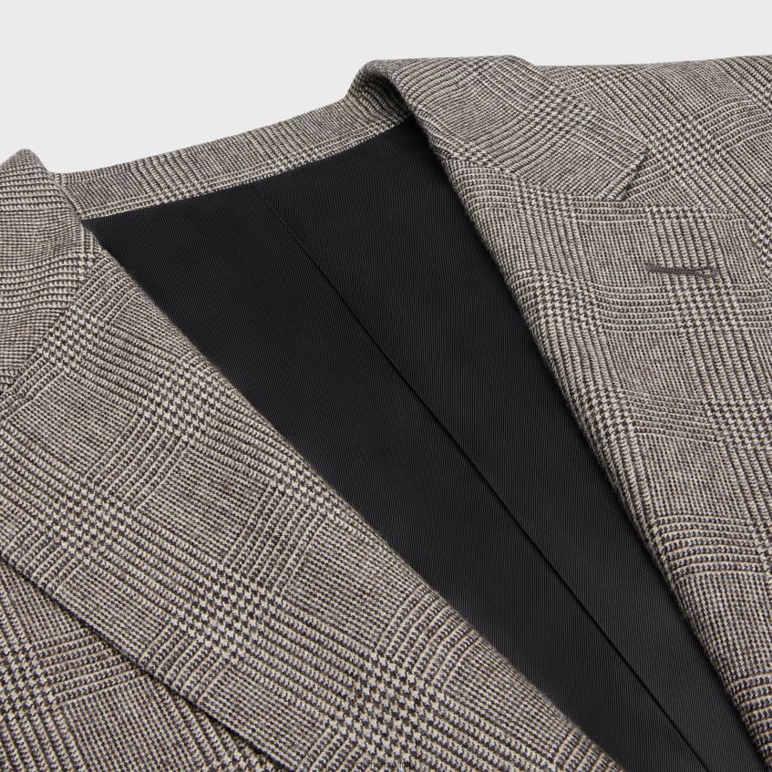 îmbrăcăminte ro CELINE femei jachetă de băiețel din flanel cu carouri prințul de Wales 8R6R60720