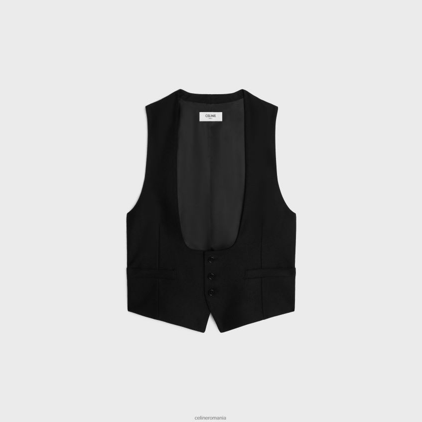 îmbrăcăminte ro CELINE femei vestă din flanel de cașmir 8R6R60727