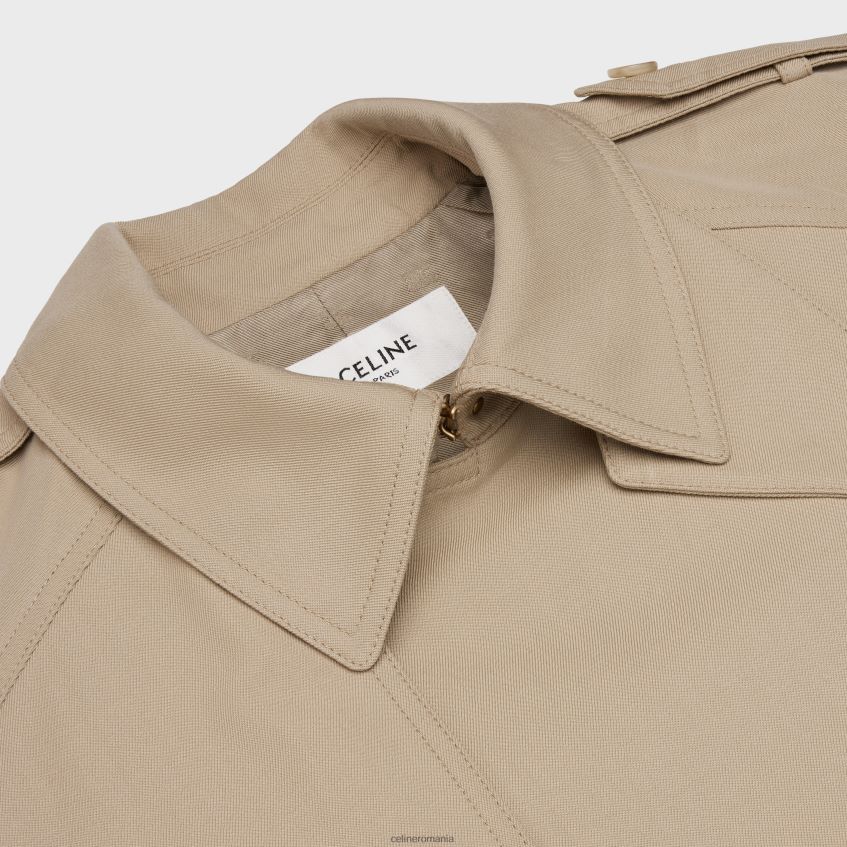 îmbrăcăminte ro CELINE femei trenci tip tomboy din gabardină de bumbac 8R6R60738