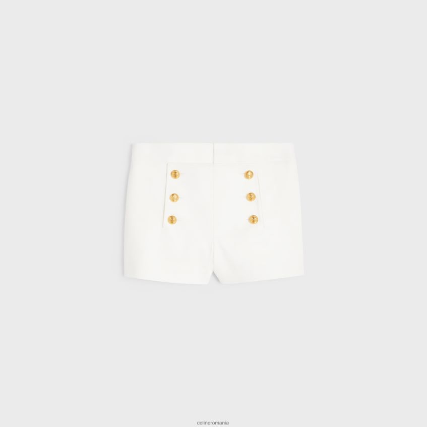 îmbrăcăminte ro CELINE femei mini pantaloni scurti de yachting din twill de bumbac 8R6R60893