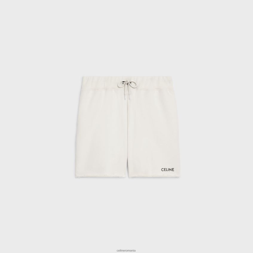 îmbrăcăminte ro CELINE femei pantaloni scurți largi din fleece de bumbac 8R6R60888