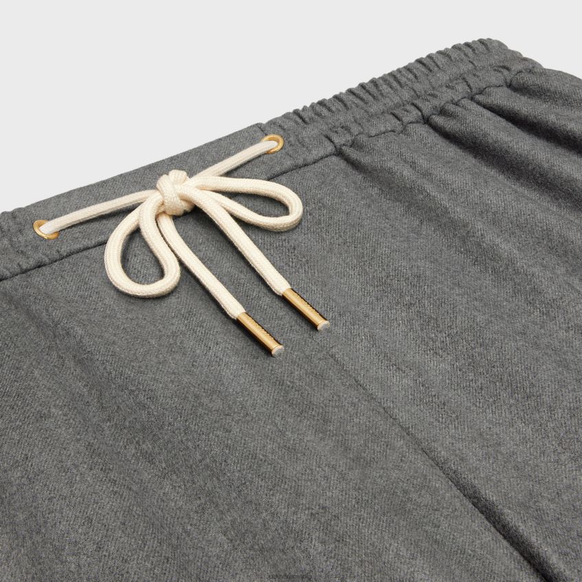 îmbrăcăminte ro CELINE femei pantaloni drepti de jogging din flanel de cașmir 8R6R60680