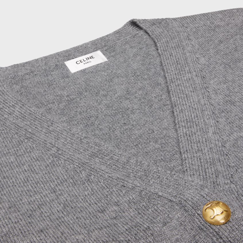 îmbrăcăminte ro CELINE femei cardigan cu gourmettes din cașmir patrimoniu 8R6R60614