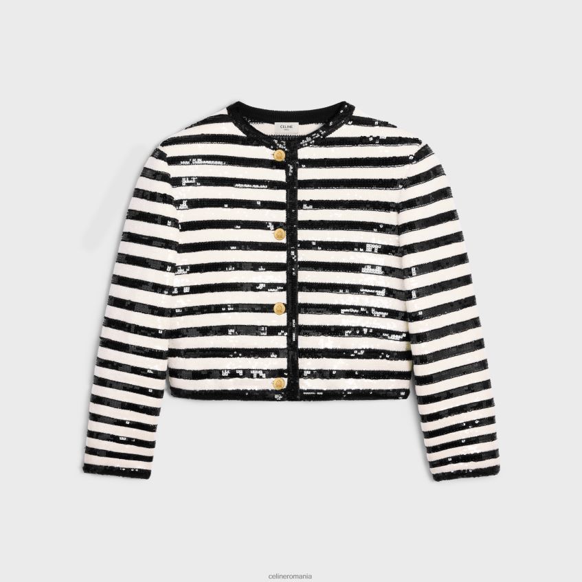 îmbrăcăminte ro CELINE femei cardigan marinerie brodat din lana 8R6R60569