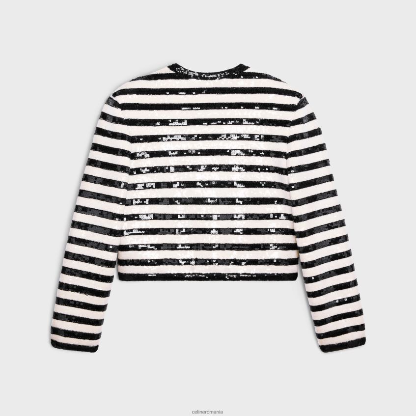 îmbrăcăminte ro CELINE femei cardigan marinerie brodat din lana 8R6R60569