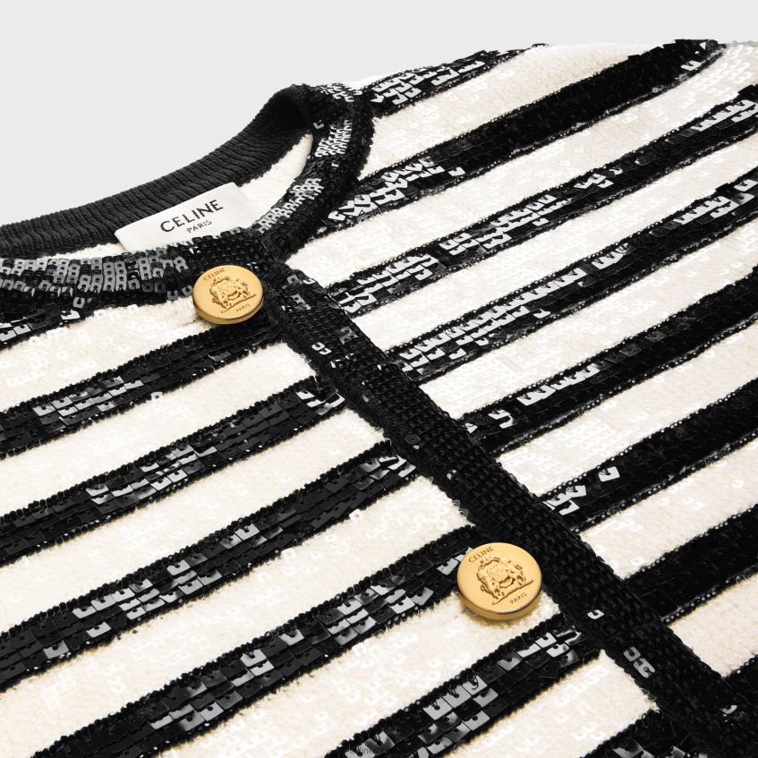 îmbrăcăminte ro CELINE femei cardigan marinerie brodat din lana 8R6R60569