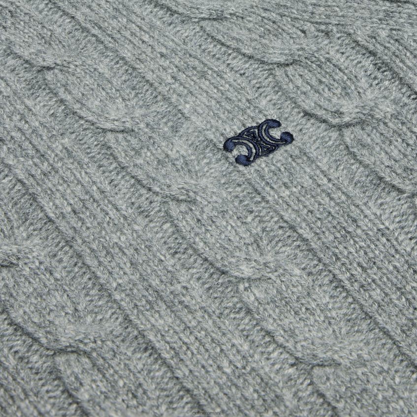 îmbrăcăminte ro CELINE femei pulover Triomphe din tricot cablu din cașmir 8R6R60608