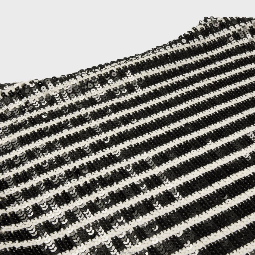 îmbrăcăminte ro CELINE femei pulover marinerie brodat cu gât barca din lana 8R6R60613