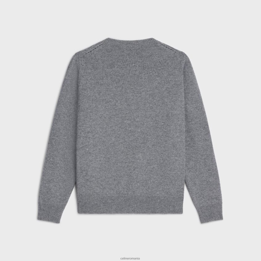 îmbrăcăminte ro CELINE femei pulover triomphe cu decolteu în V din cașmir tradițional 8R6R60758