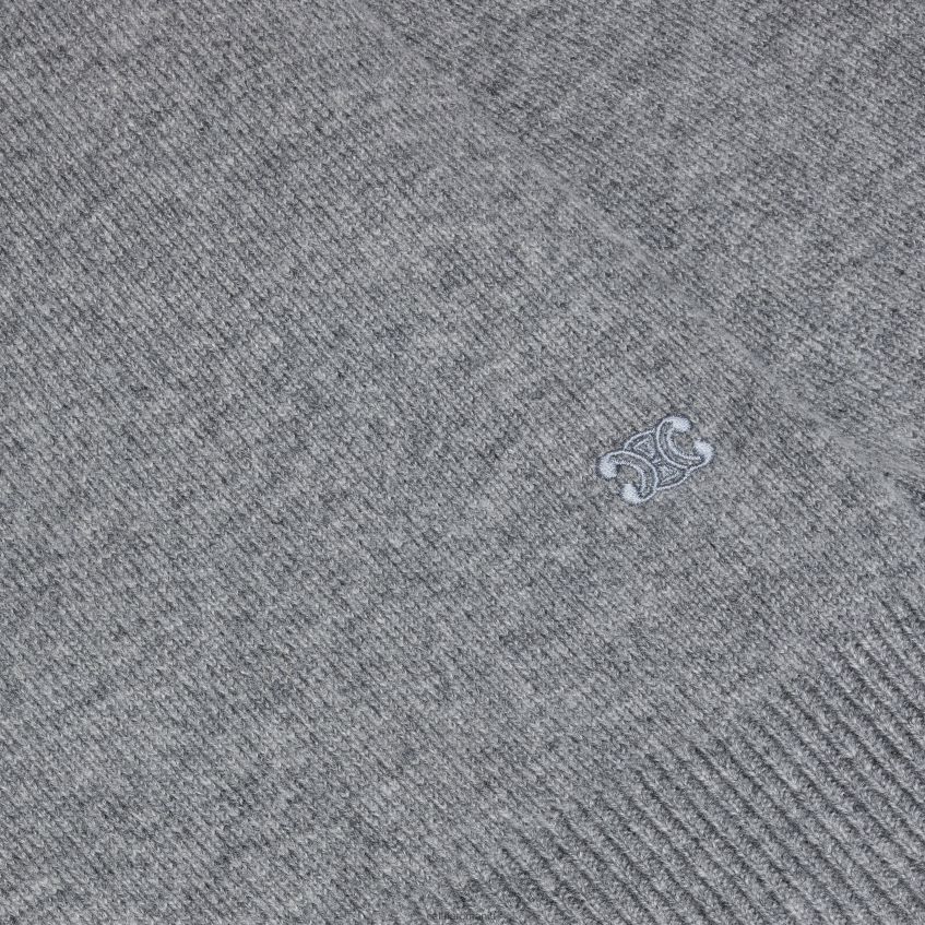 îmbrăcăminte ro CELINE femei pulover triomphe cu decolteu în V din cașmir tradițional 8R6R60758