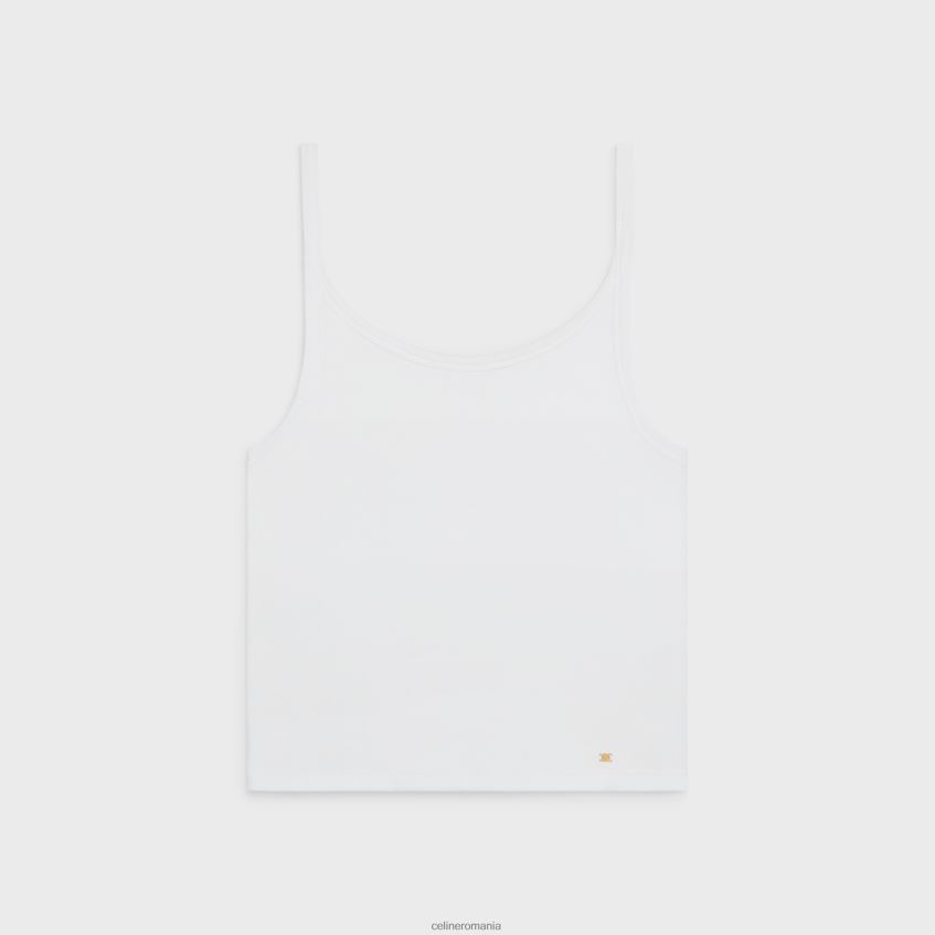 îmbrăcăminte ro CELINE femei maiou triomphe din bumbac cu nervuri 8R6R60785