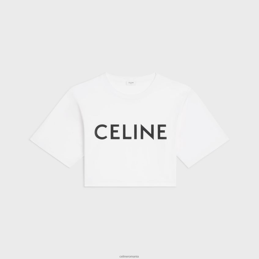 îmbrăcăminte ro CELINE femei tricou decupat din jerseu de bumbac 8R6R60784