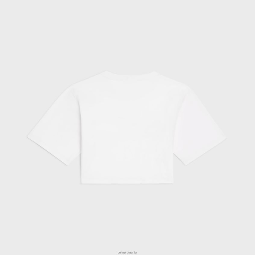 îmbrăcăminte ro CELINE femei tricou decupat din jerseu de bumbac 8R6R60784