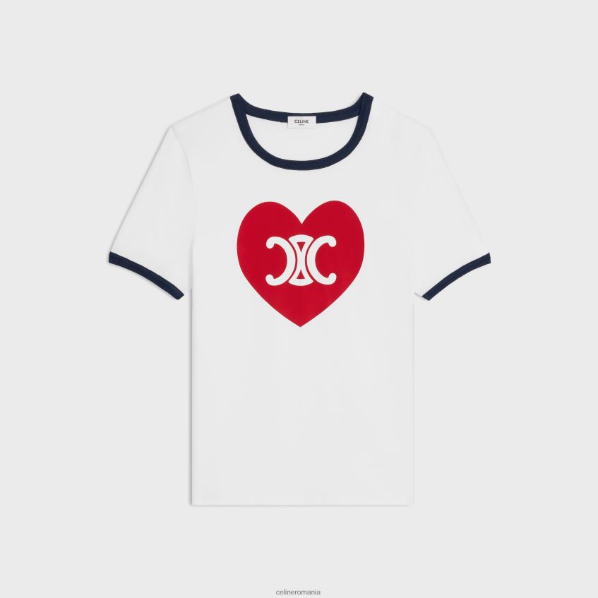 îmbrăcăminte ro CELINE femei tricou heart triomphe din jerseu de bumbac 8R6R60677