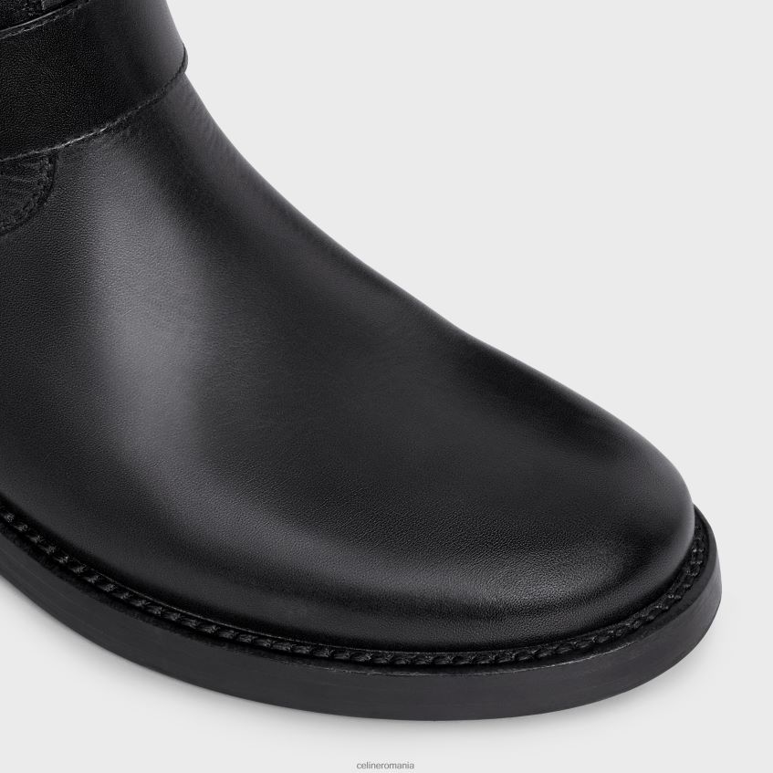 încălţăminte ro CELINE femei cizme biker mid cu ham din piele de vițel bronzat vegetal 8R6R60929