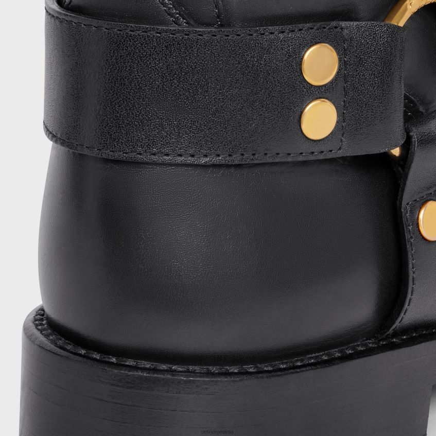 încălţăminte ro CELINE femei cizme biker mid cu ham din piele de vițel bronzat vegetal 8R6R60929