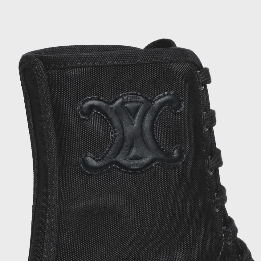 încălţăminte ro CELINE femei cizme voluminoase cu șireturi din nailon și taur strălucitor 8R6R60950