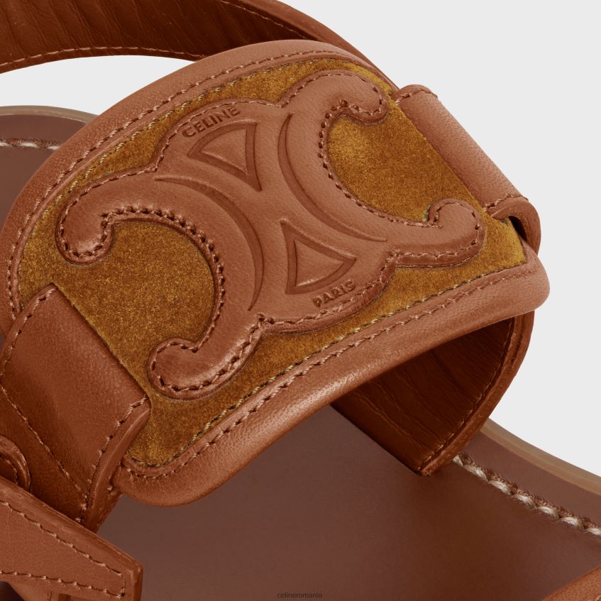 încălţăminte ro CELINE femei Sandale clea triomphe din piele de vițel tăbăcire vegetală și piele de vițel de căprioară 8R6R60993
