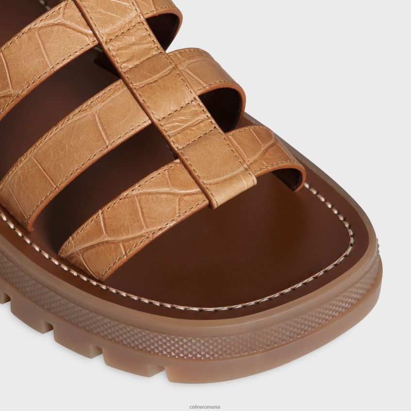 încălţăminte ro CELINE femei Sandale gladiator clea triomphe din piele de vițel imprimată crocodil 8R6R60988