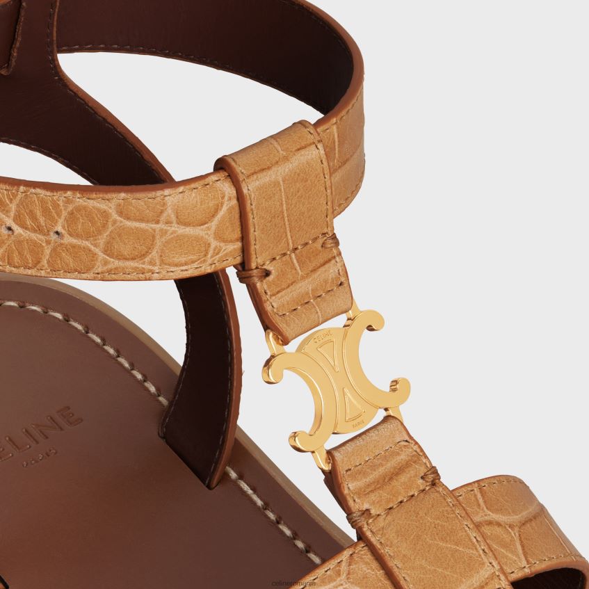 încălţăminte ro CELINE femei Sandale gladiator clea triomphe din piele de vițel imprimată crocodil 8R6R60988