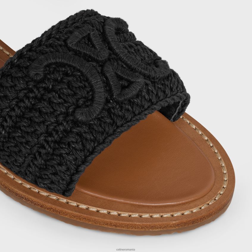 încălţăminte ro CELINE femei Sandale lympia din bumbac triomphe maccrame și piele de vițel 8R6R60935